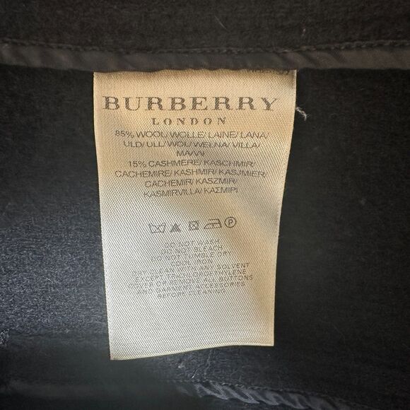 Burberry London Black Cashmere Wool Open Blazer Style Jacket Size 8 - Picture 7 of 8